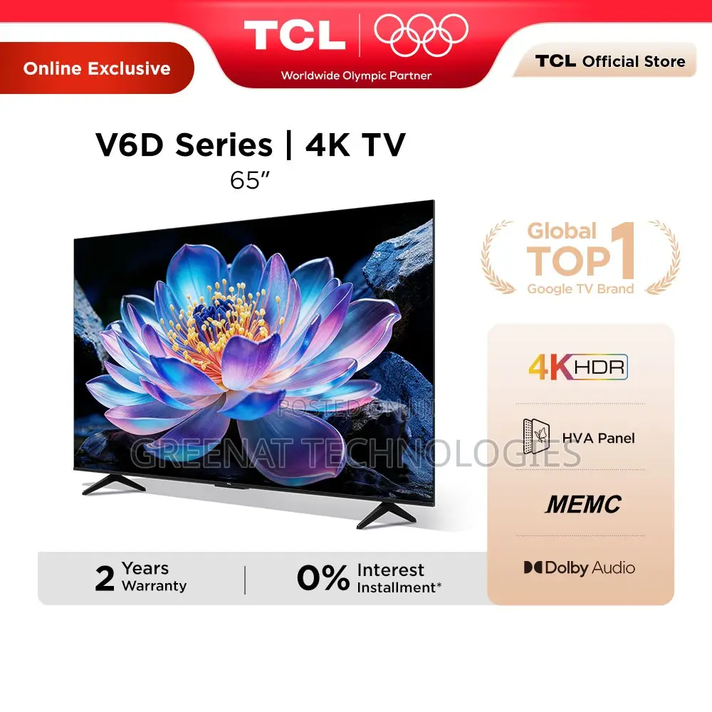 TCL 65V6D 65" Google TV | HDR10+ + Dolby Atmos | Game Master