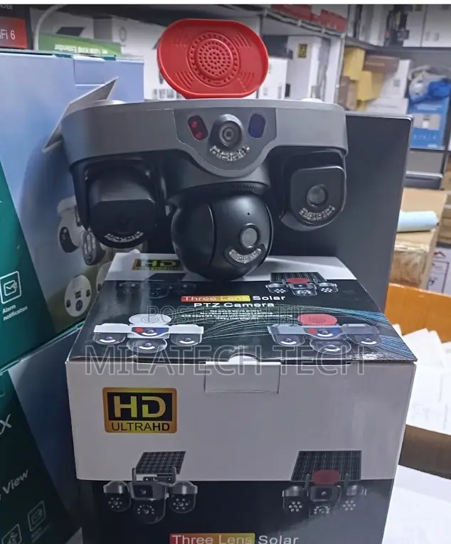 Triple Lens 4G CCTV Security Camera With Remote Access
