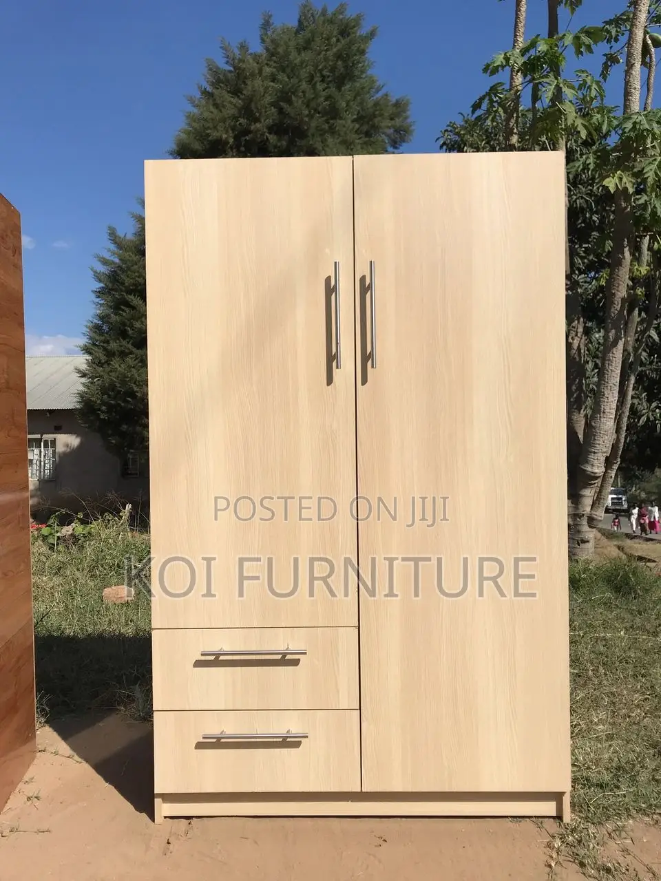 White Double Door Storage Wardrobe
