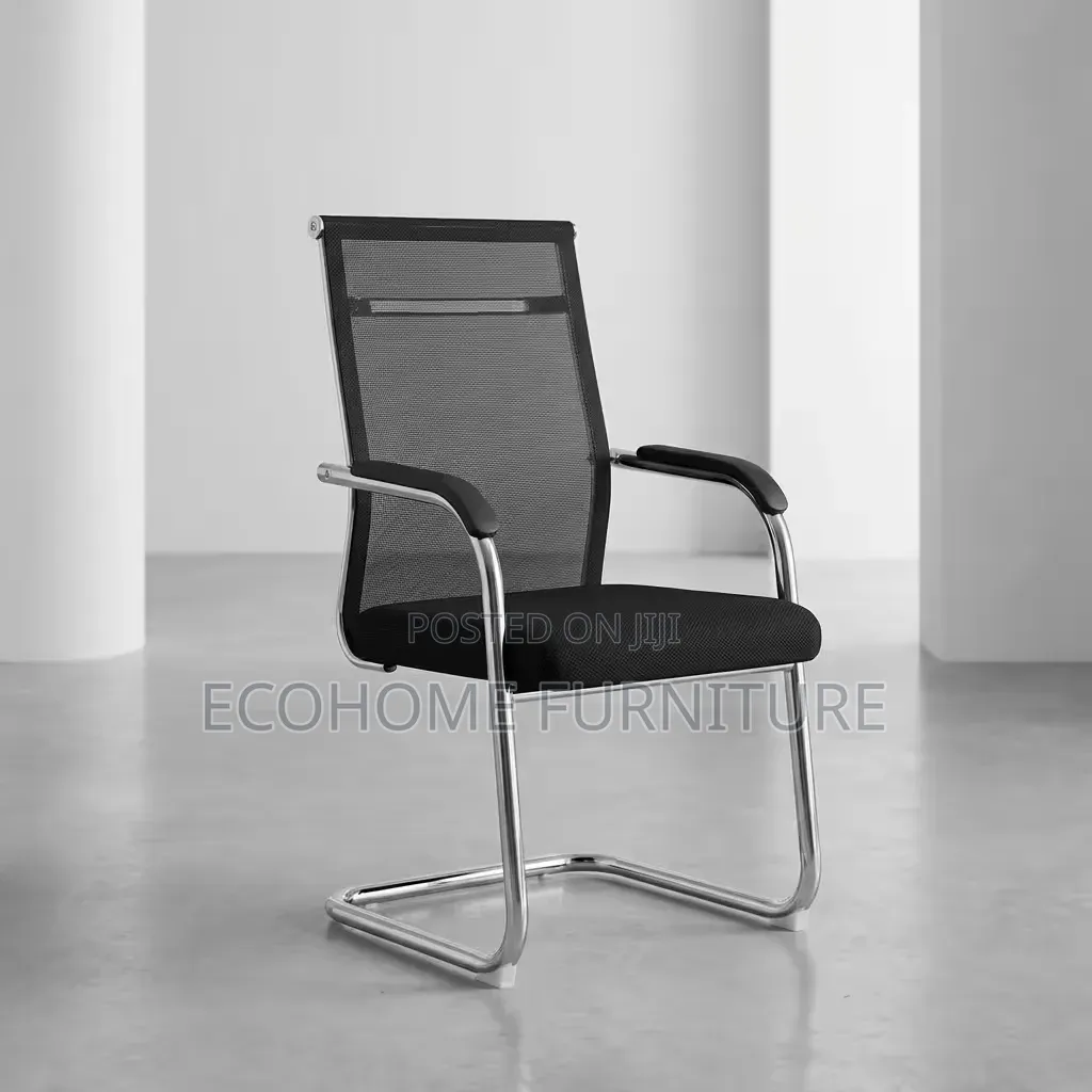 Visitor Chair Mesh Back Chrome Frame Office Guest Chair