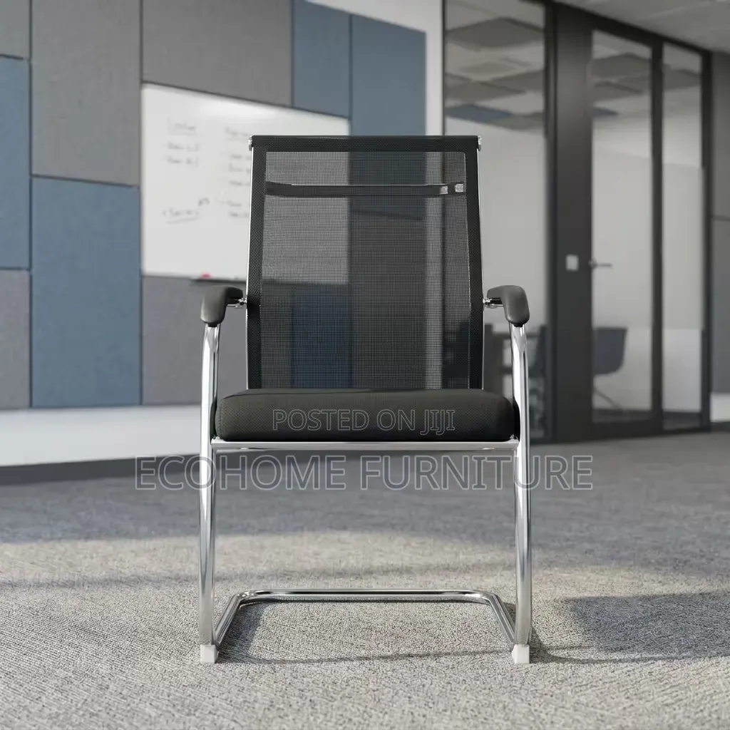 Visitor Chair Mesh Back Chrome Frame Office Guest Chair