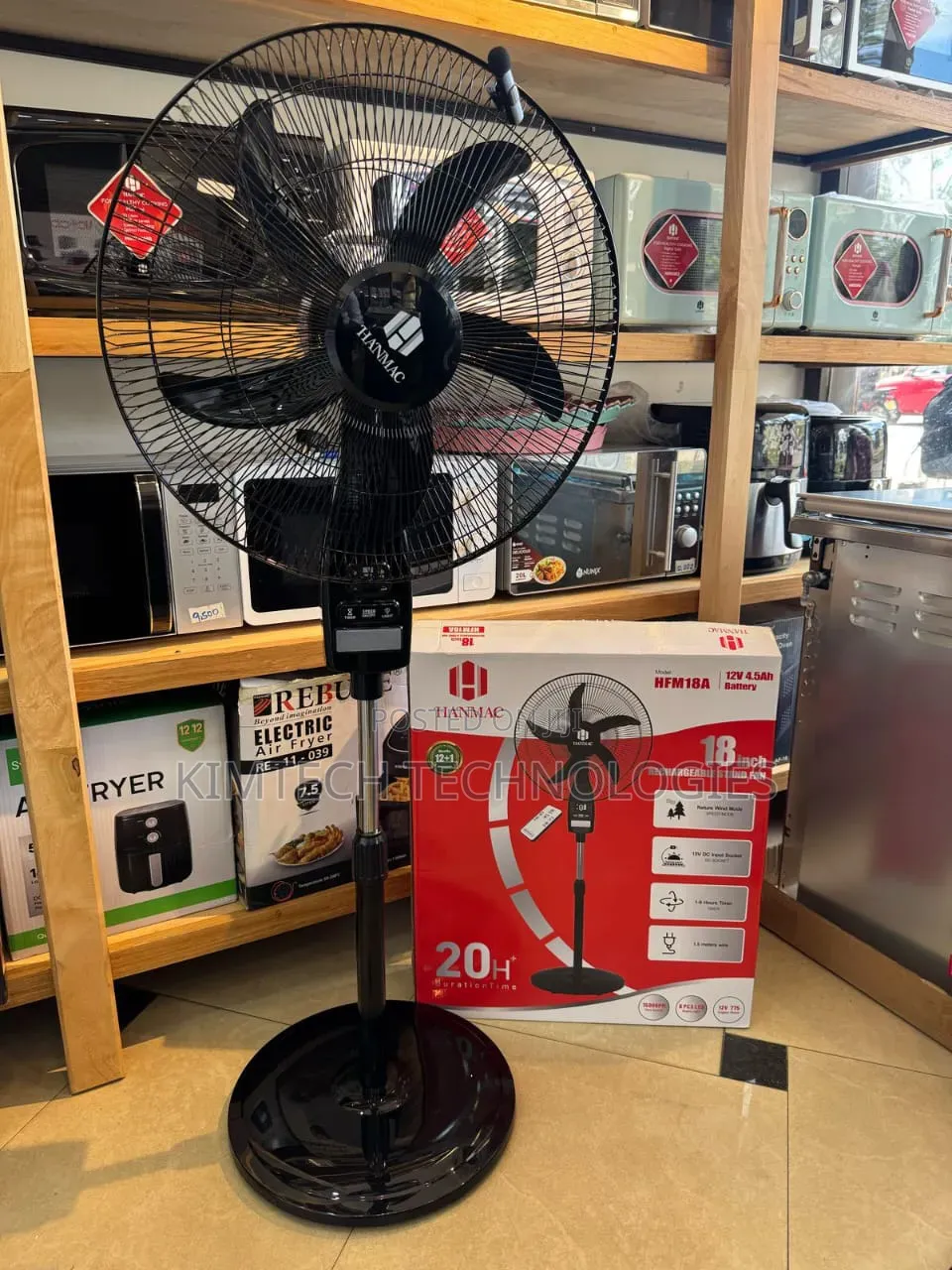 Reachargeable Hanmac 18 Inches Standing Fan