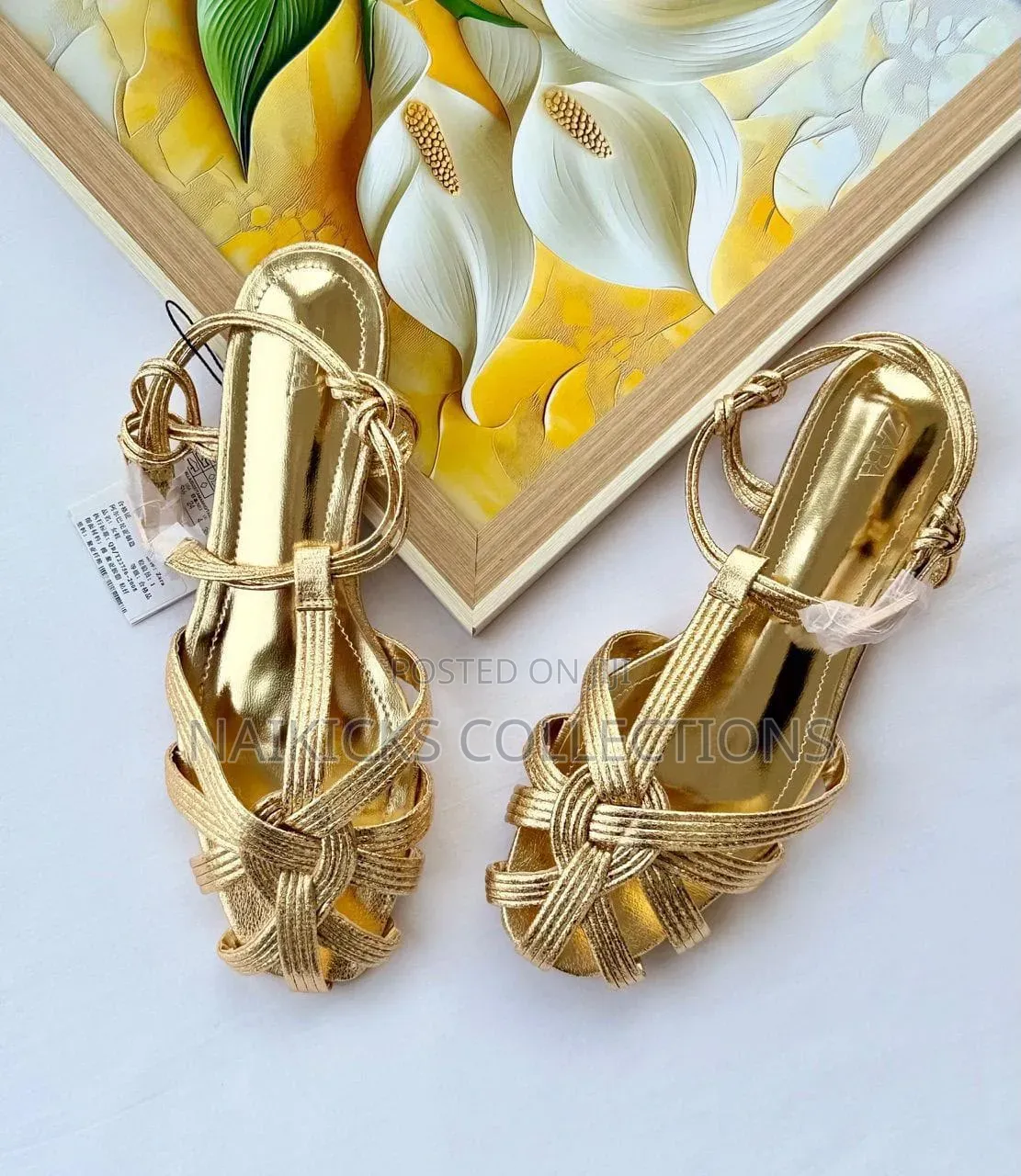 Zara Gold Sandals