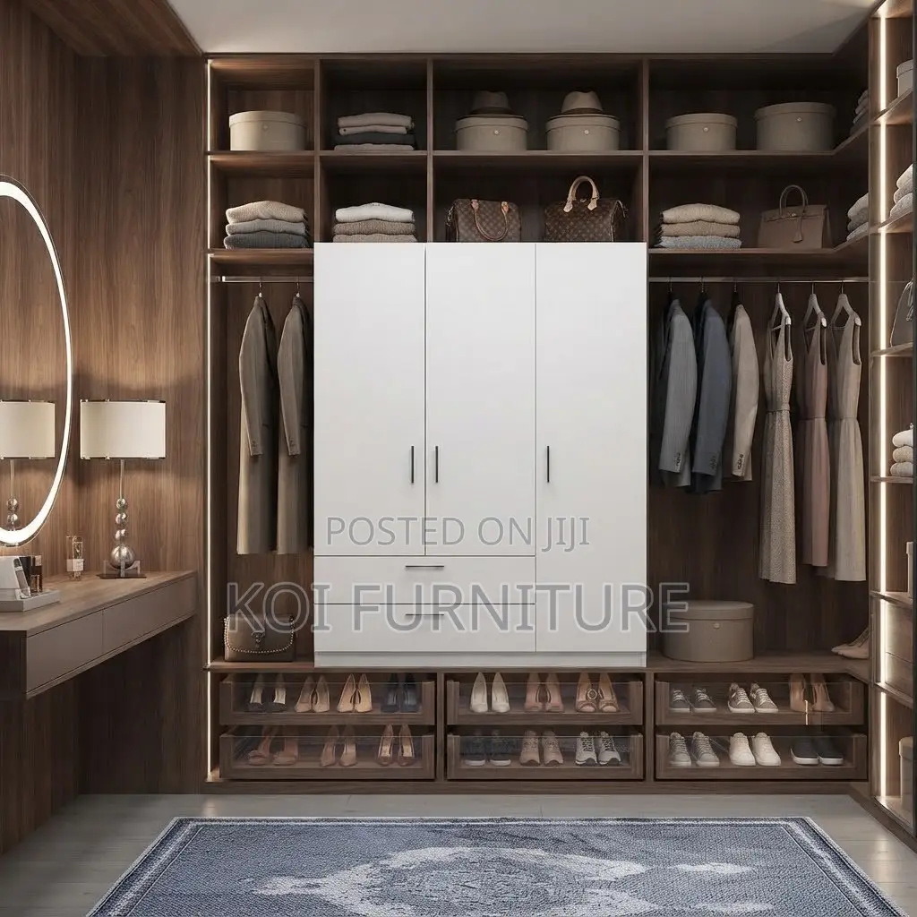 Whitish Home Bedroom Clothes Wardrobe