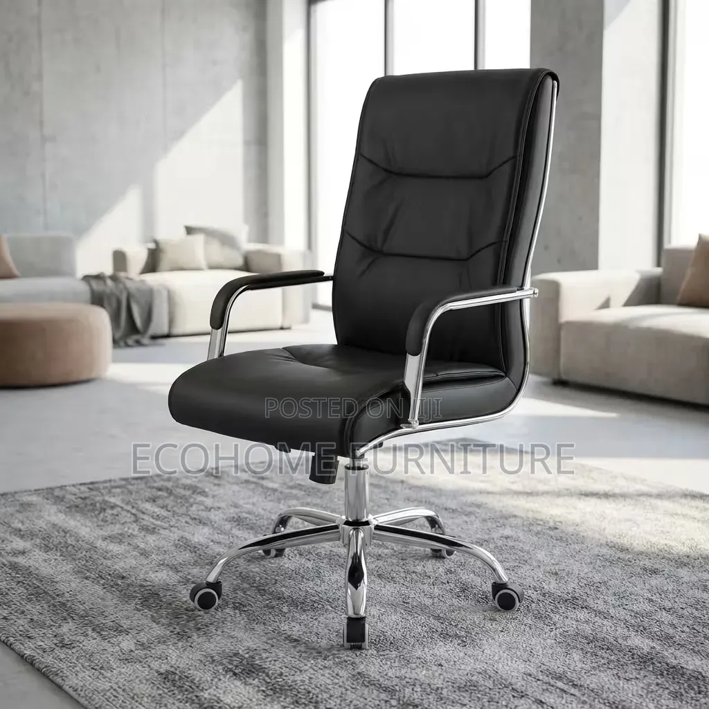 Office Chair Executive Leather High Back Adjustable Swivel