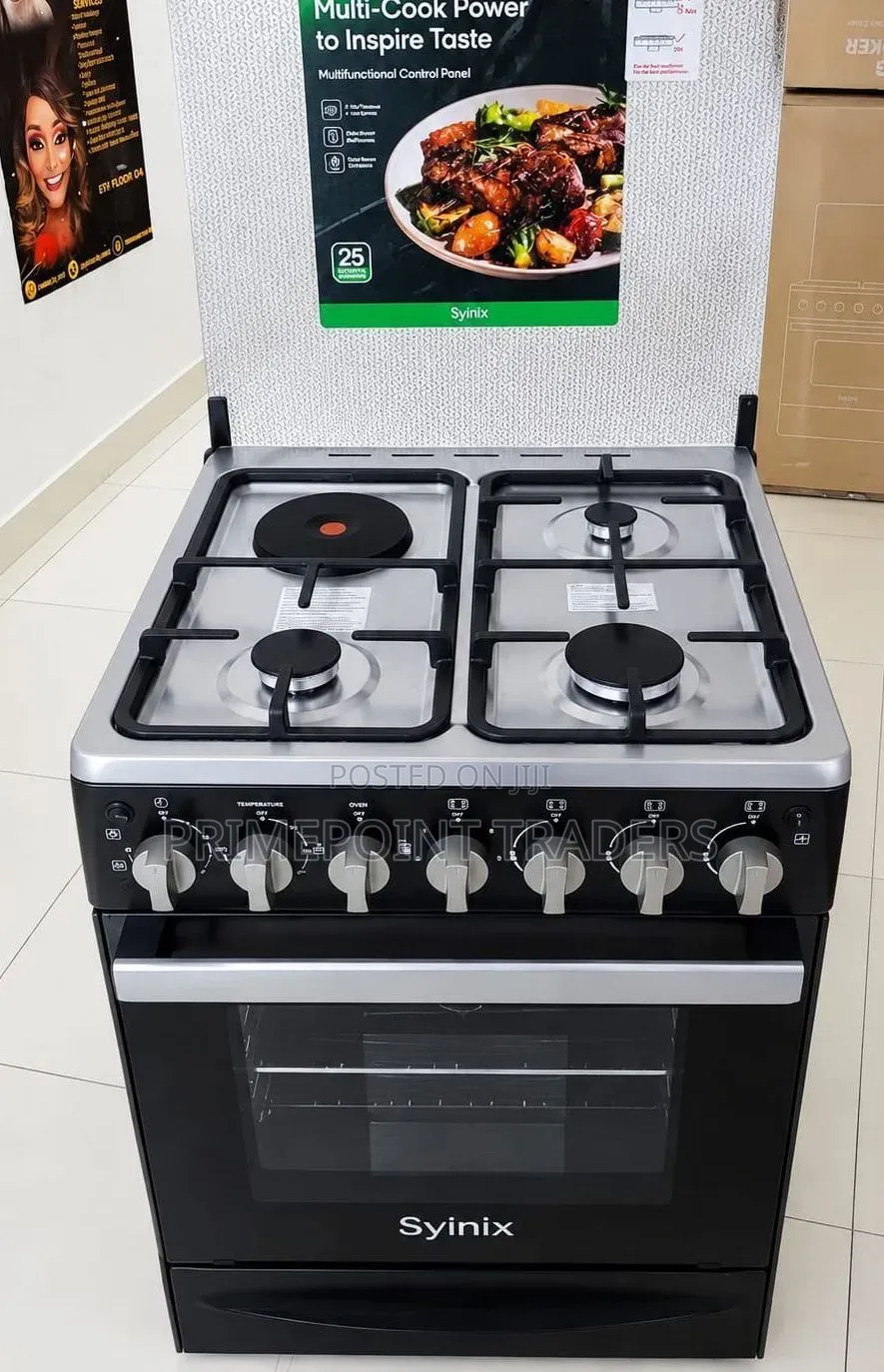 Syinix Q60GC3 60×60 Freestanding Cooker With 80L Electric Oven