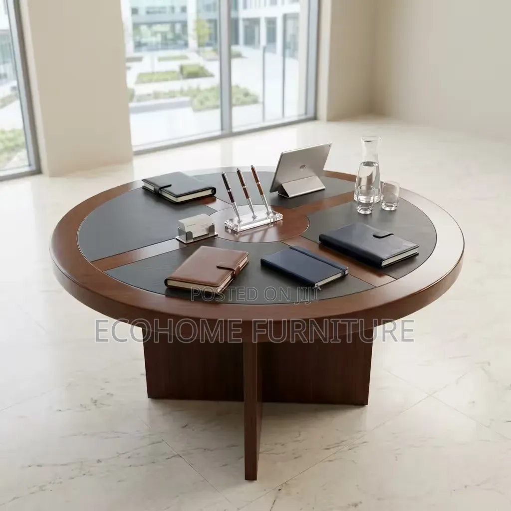 Boardroom Table Round Wooden Conference Meeting Table