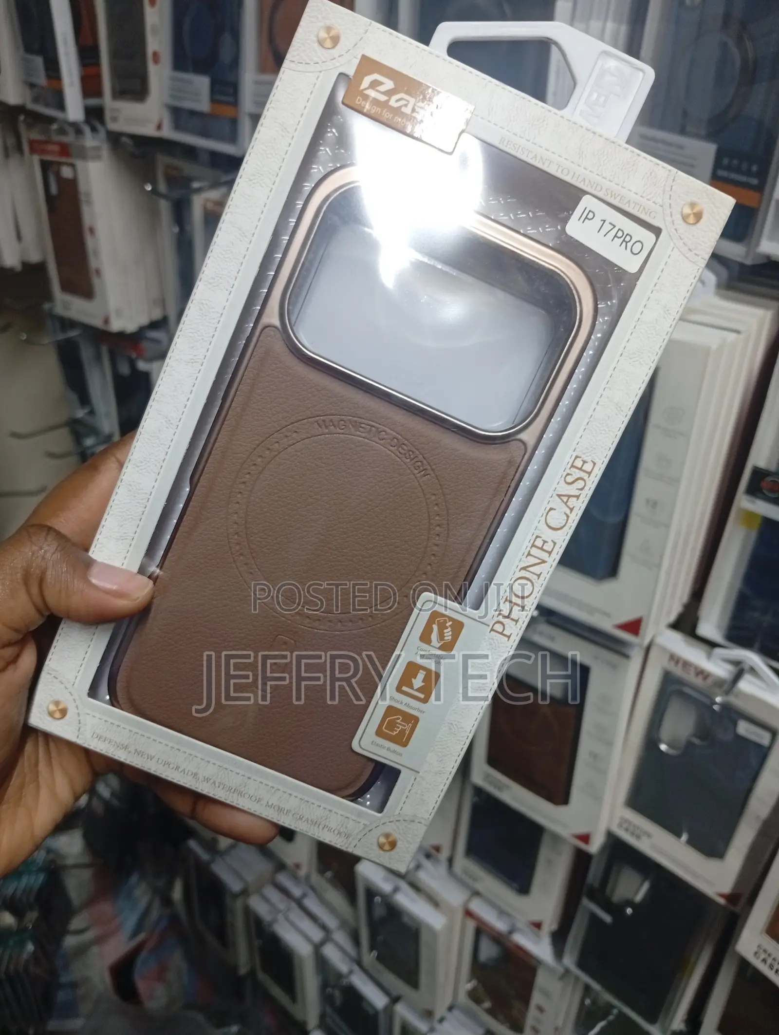 Brown -Leather MagSafe Ring Case Is for the Samsung Galaxy S24 Ultra