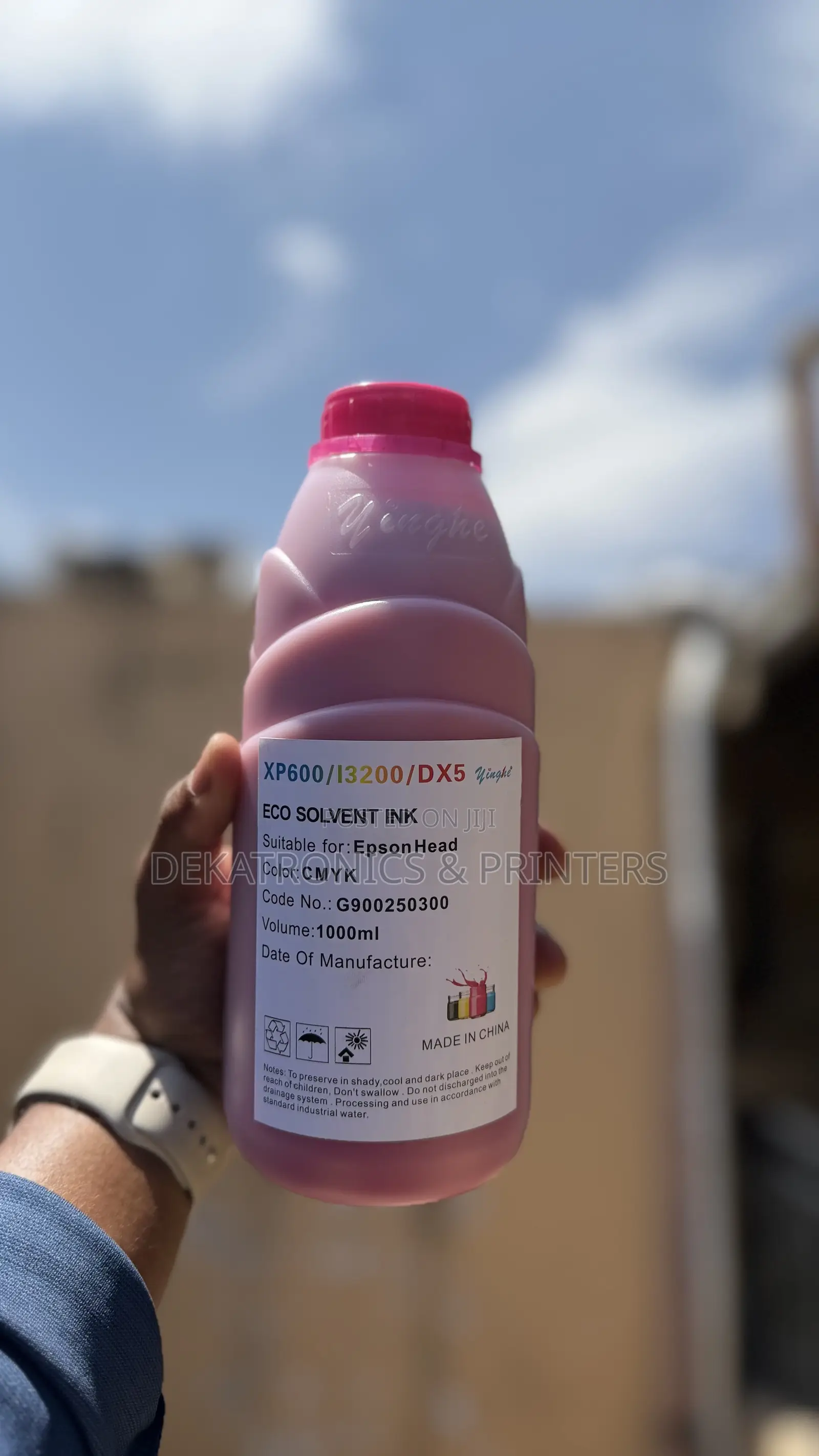 Yinghe 1litre Magenta Eco-Solvent Inks (Xp600 I3200 Dx5 Dx7 Heads)