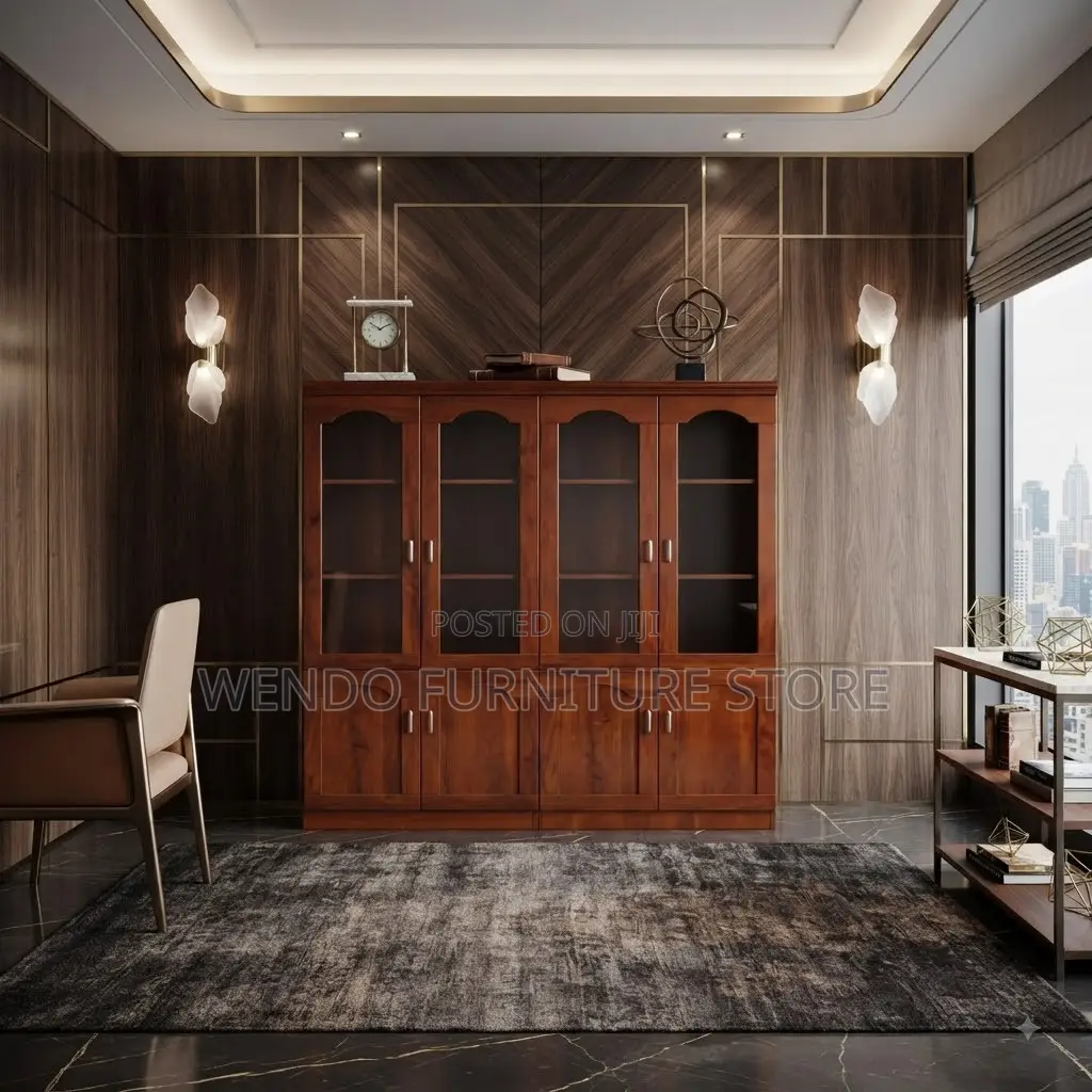 Office Cabinet; Brown Executive Storage Office Unit