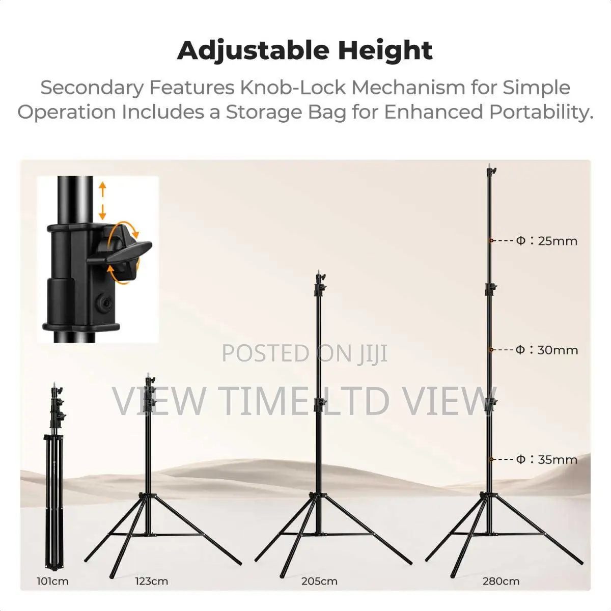 K F Concept 2.8m Air-Cushioned Heavy Duty Light Stand