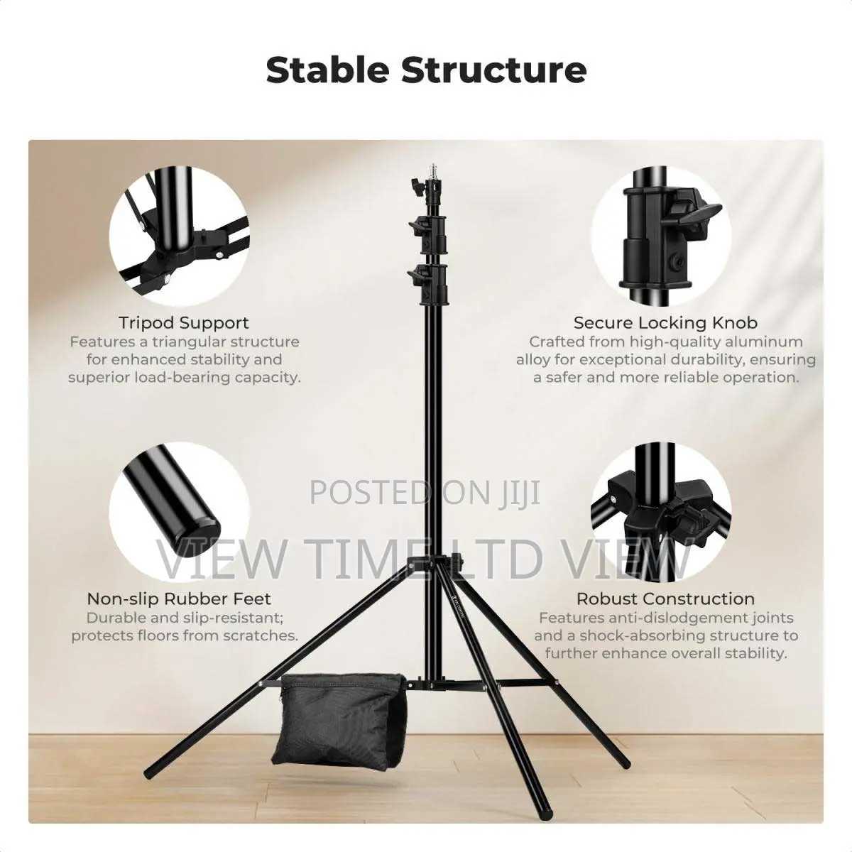 K F Concept 2.8m Air-Cushioned Heavy Duty Light Stand