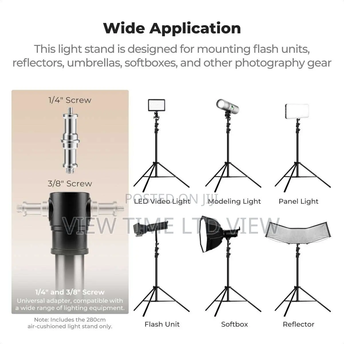 K F Concept 2.8m Air-Cushioned Heavy Duty Light Stand