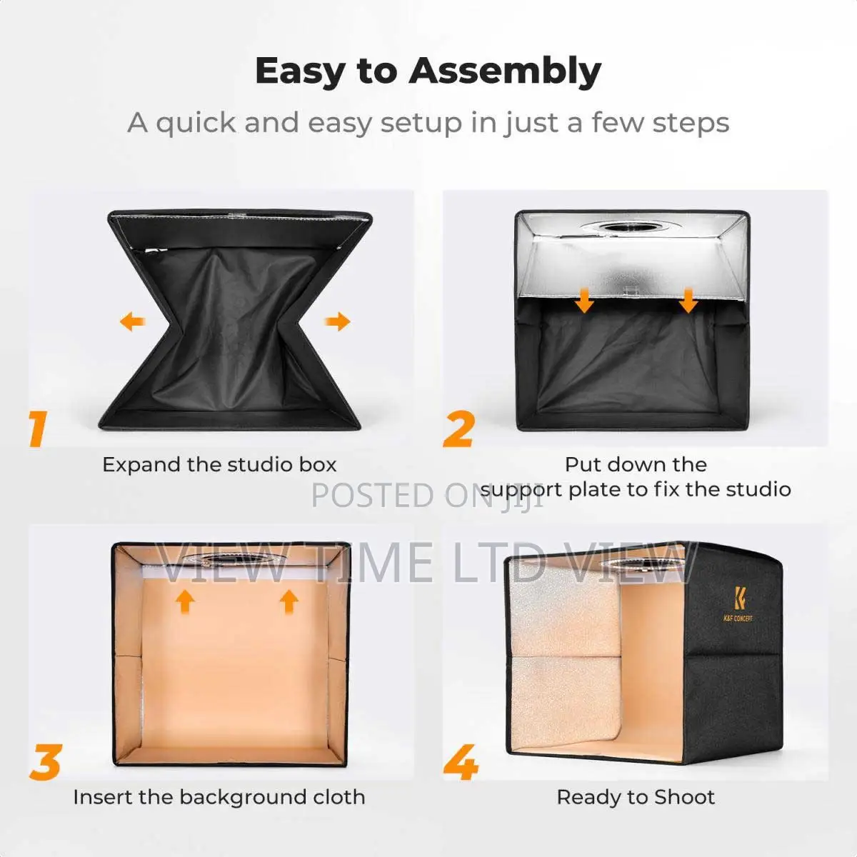 K F Concept 40cm Photography Light Box With 6 Backdrops