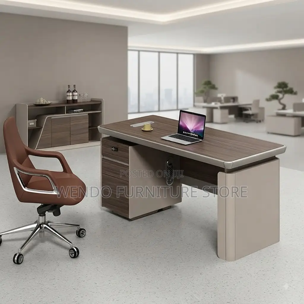 Office Desk; 1400mm Executive Brown Support Desk