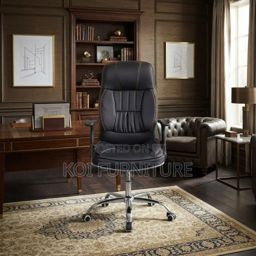 Office Chairs; Reclining Leather Desk Chair