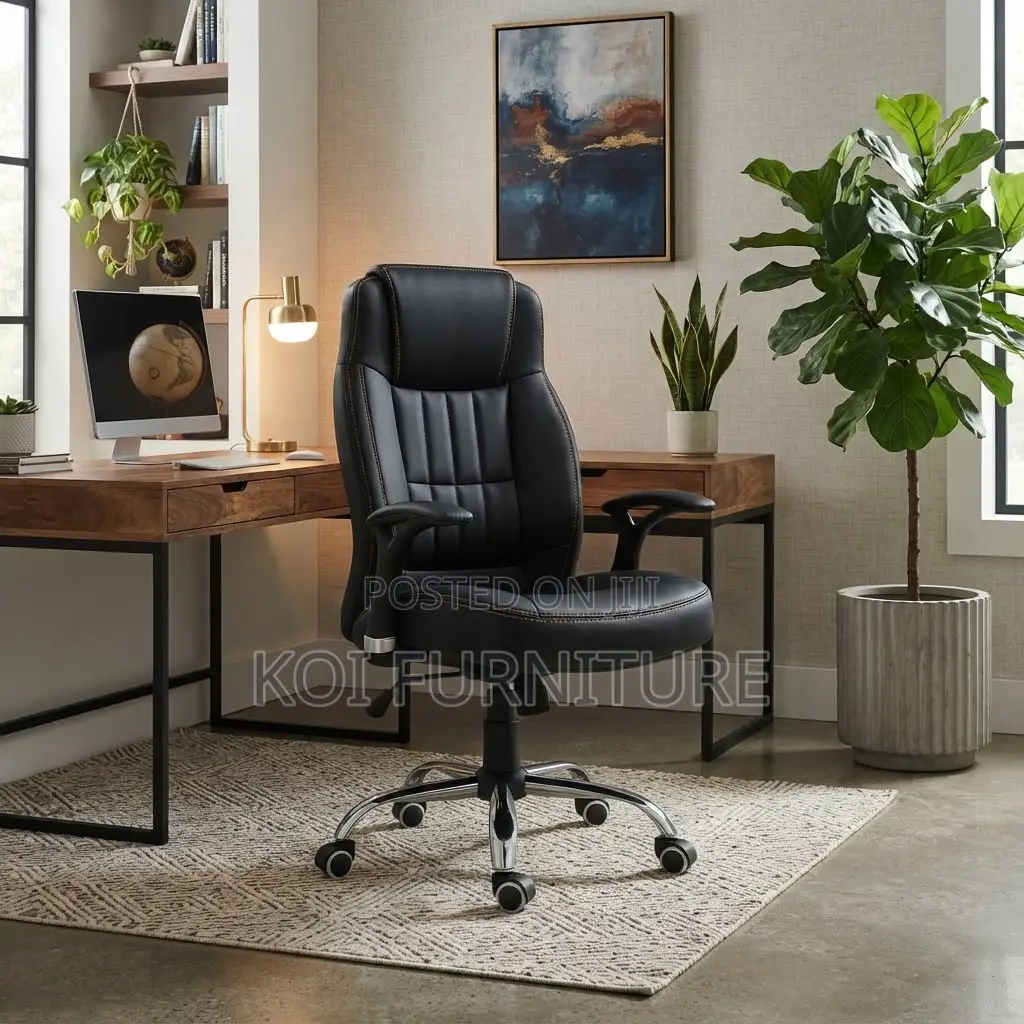 Office Chairs; Reclining Leather Desk Chair