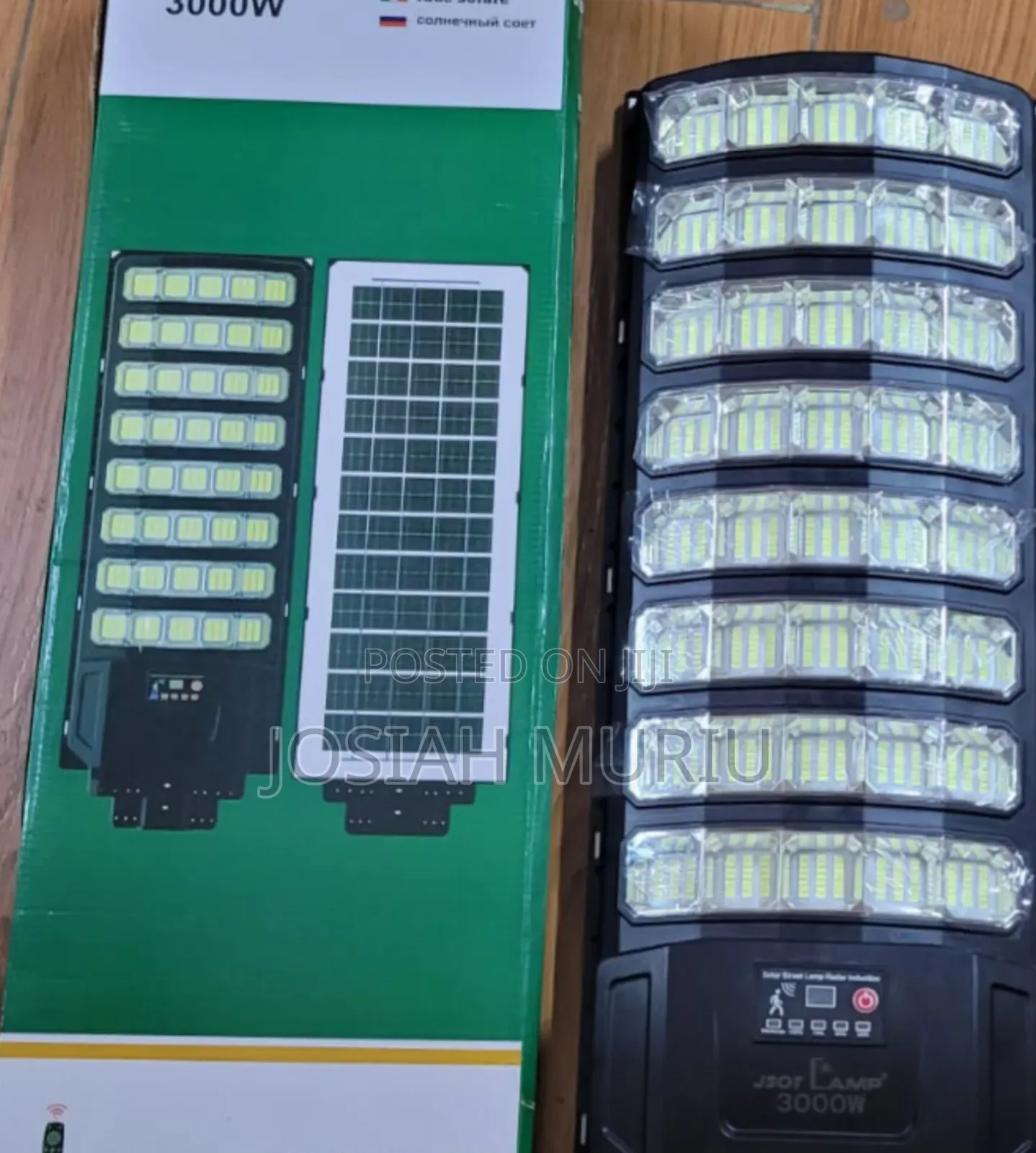 3000w Solar Streetlight With Integrated Solar Panel Box