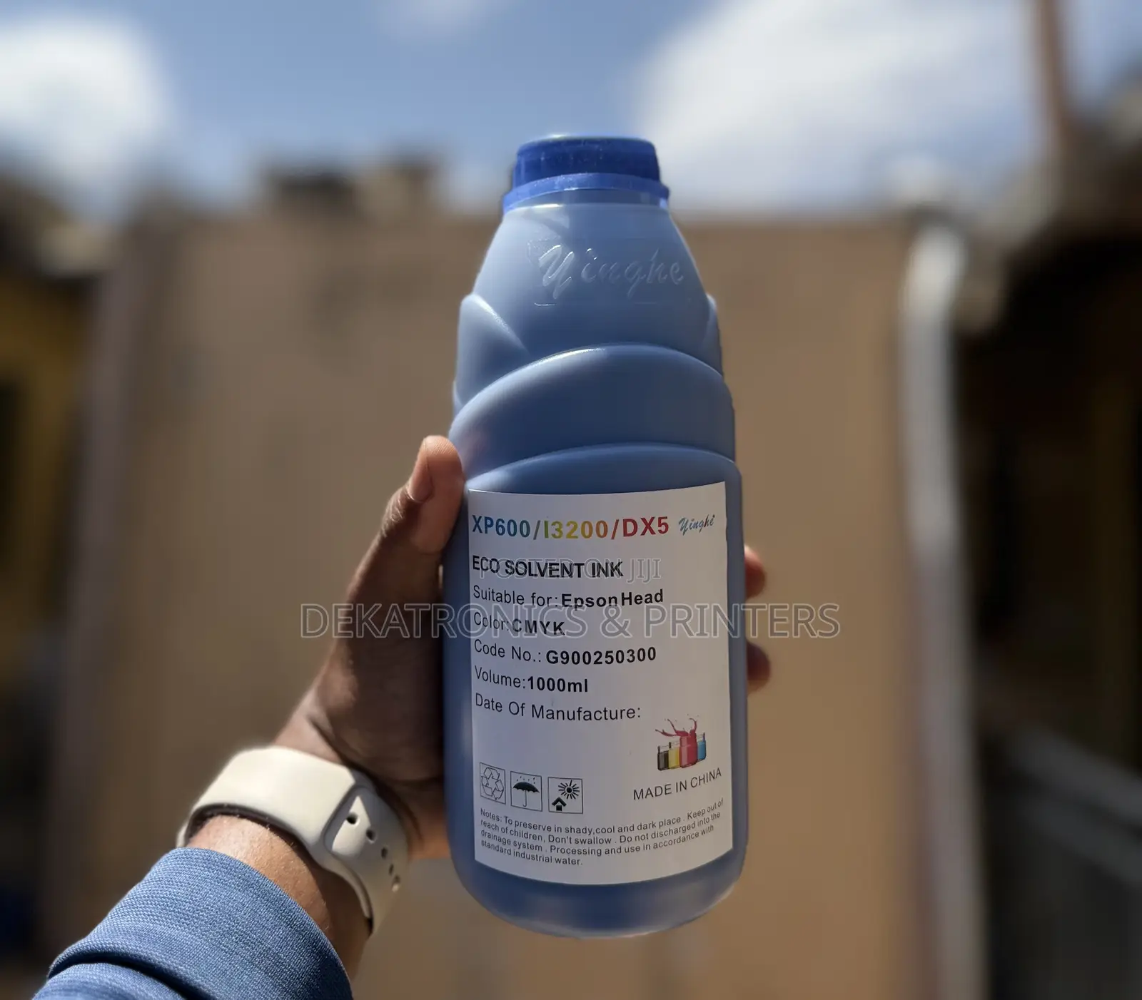 Yinghe 1litre Cyan Eco-Solvent Inks (Xp600 I3200 Dx5 Dx7 Heads)
