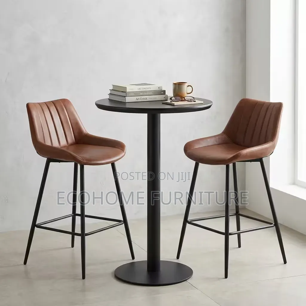 1 Bar Leather High Chairs Modern Stool