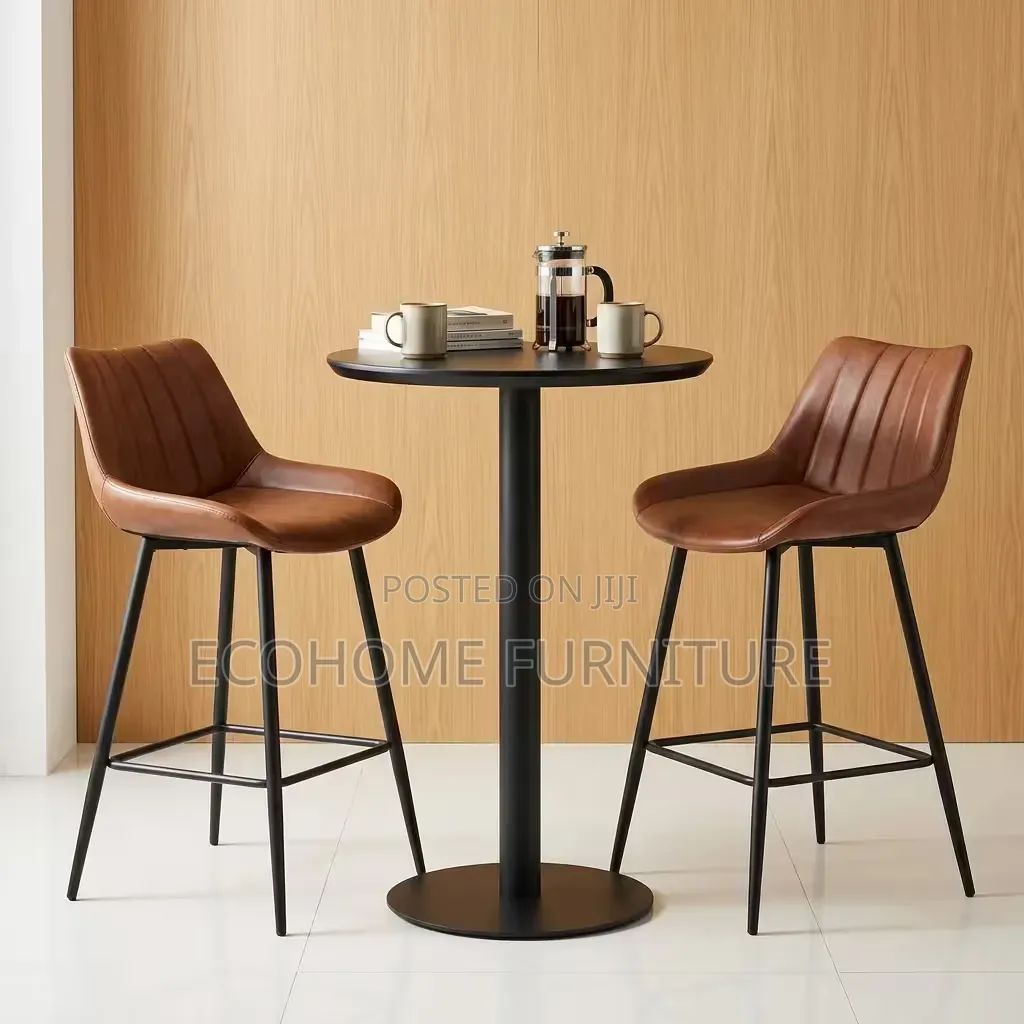 1 Bar Leather High Chairs Modern Stool