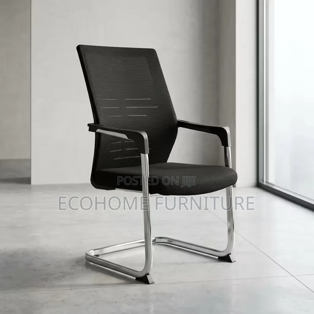 Visitor Chair Mesh Office Reception Chair With Chrome Frame
