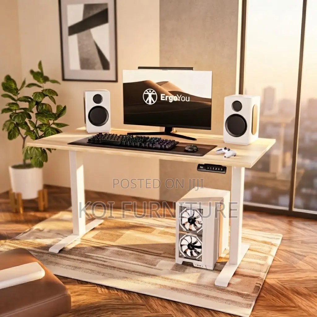Office Desk; 1.2 Meters Electric Gamers Adjustabke Table