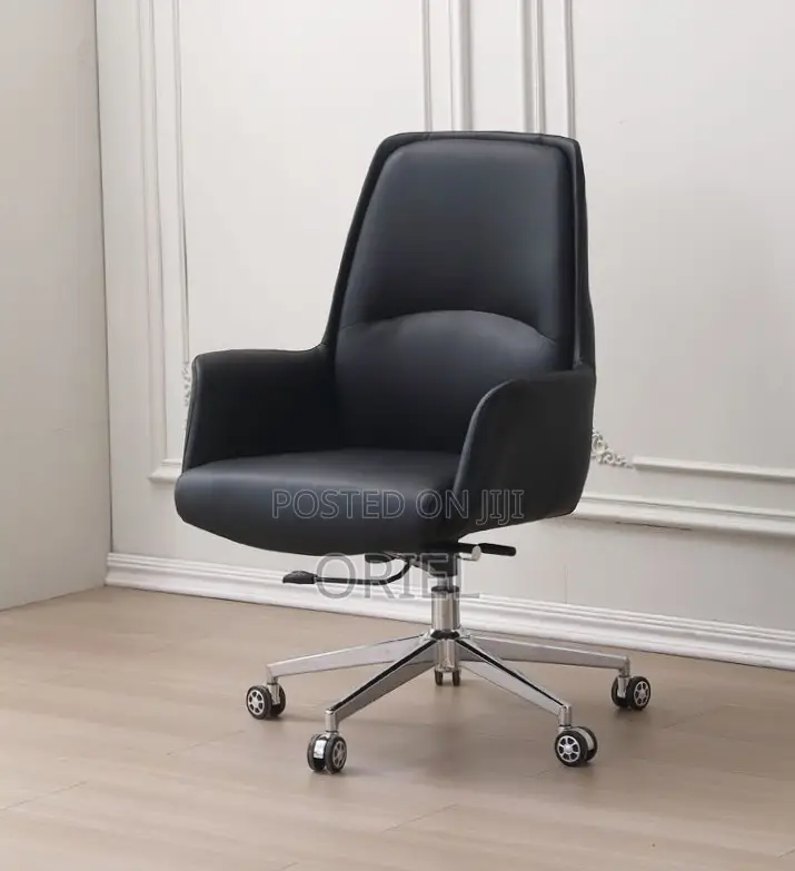 Office Chair : Premium Mid-Back Leather Office Chair