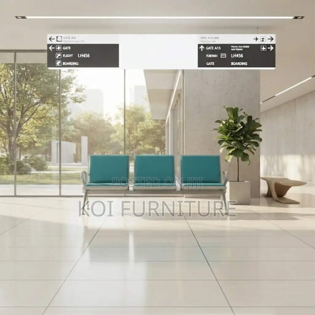 Office Bench; Three Seaters Leather Reception Bench Seat
