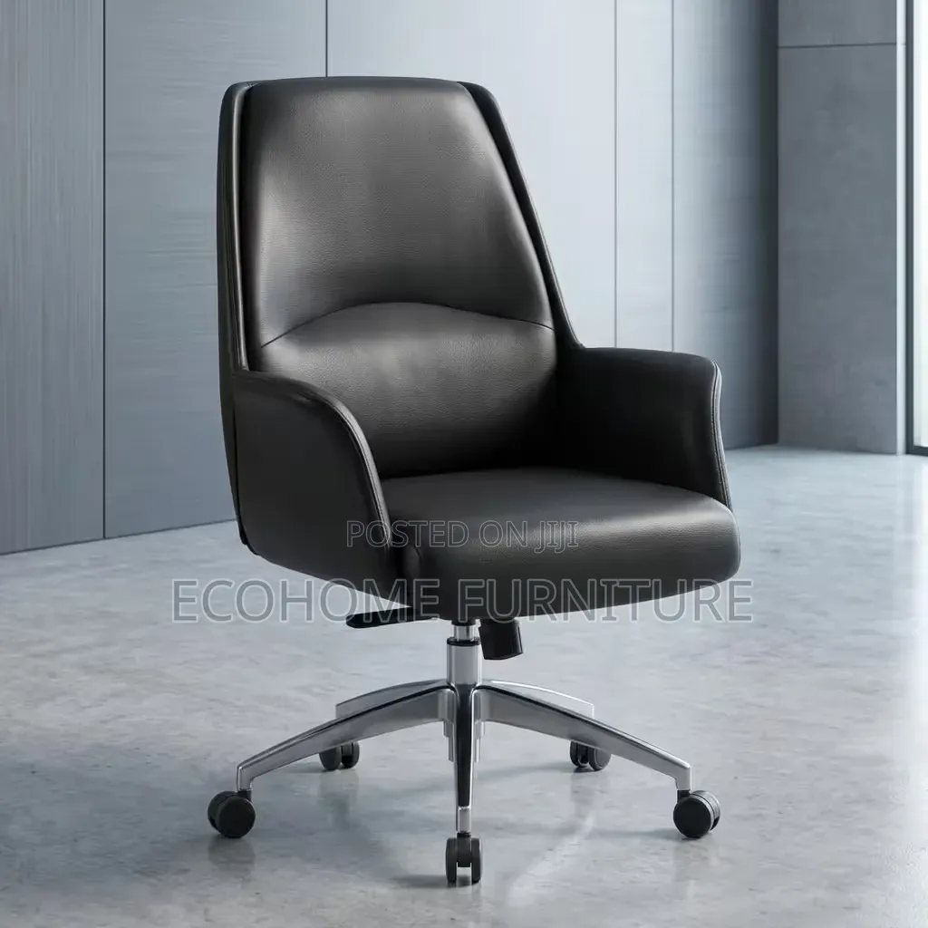 Executive Office Chair Leather High Back With Arms