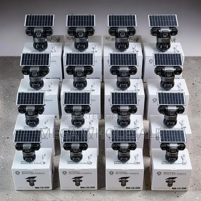 Home Security Design 20MP Ultra HD 4G PTZ Triple Lens Solar Camera