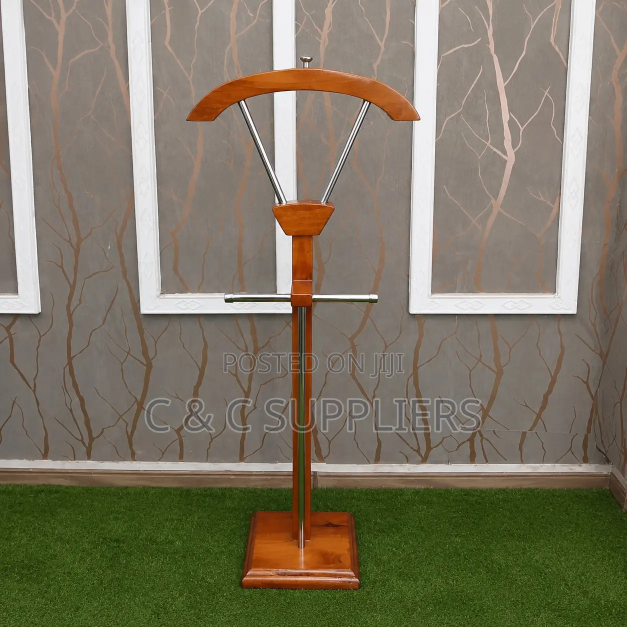 Brown Mahogany Coat Hanger.