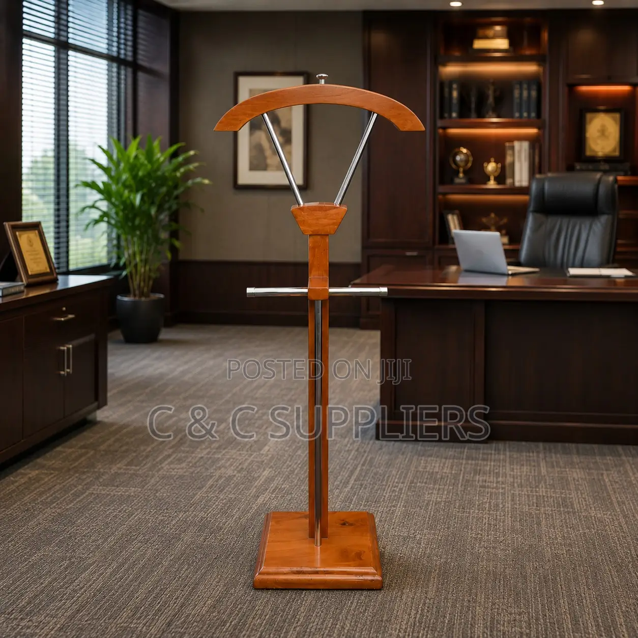 Brown Mahogany Coat Hanger.
