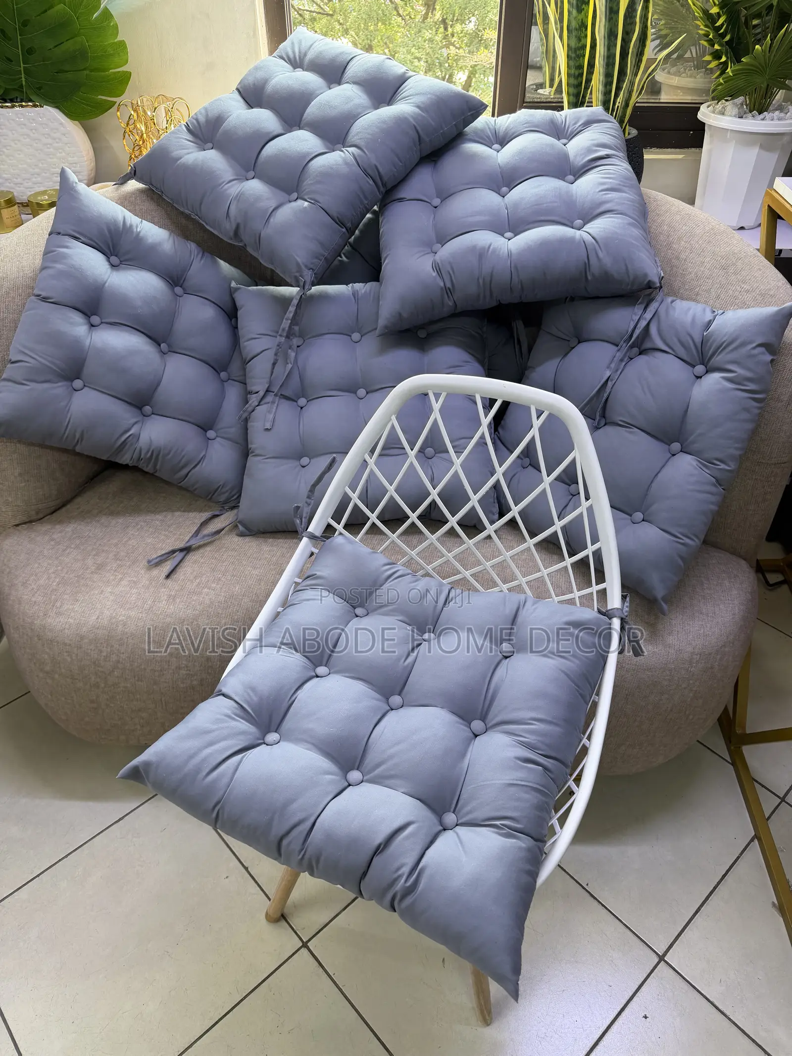 Grey Comfort Chair Pads – Soft Dining Office Seat Cushions