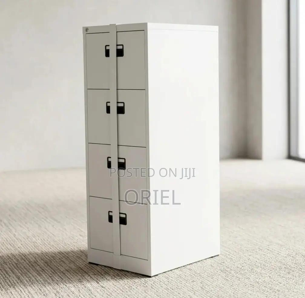 Office Cabinet : 4-Drawer Lockable Cabinet With Bar