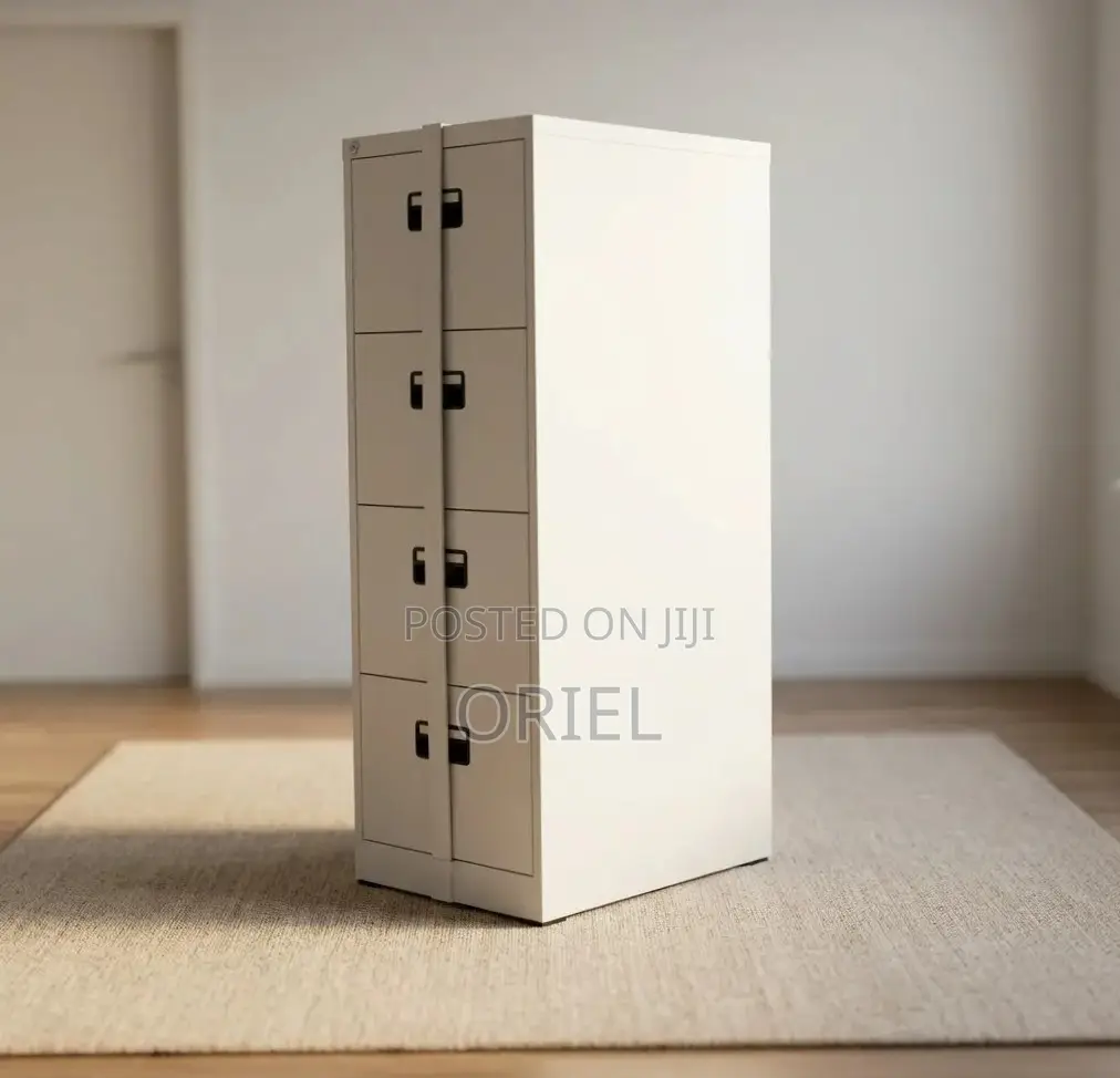 Office Cabinet : 4-Drawer Lockable Cabinet With Bar