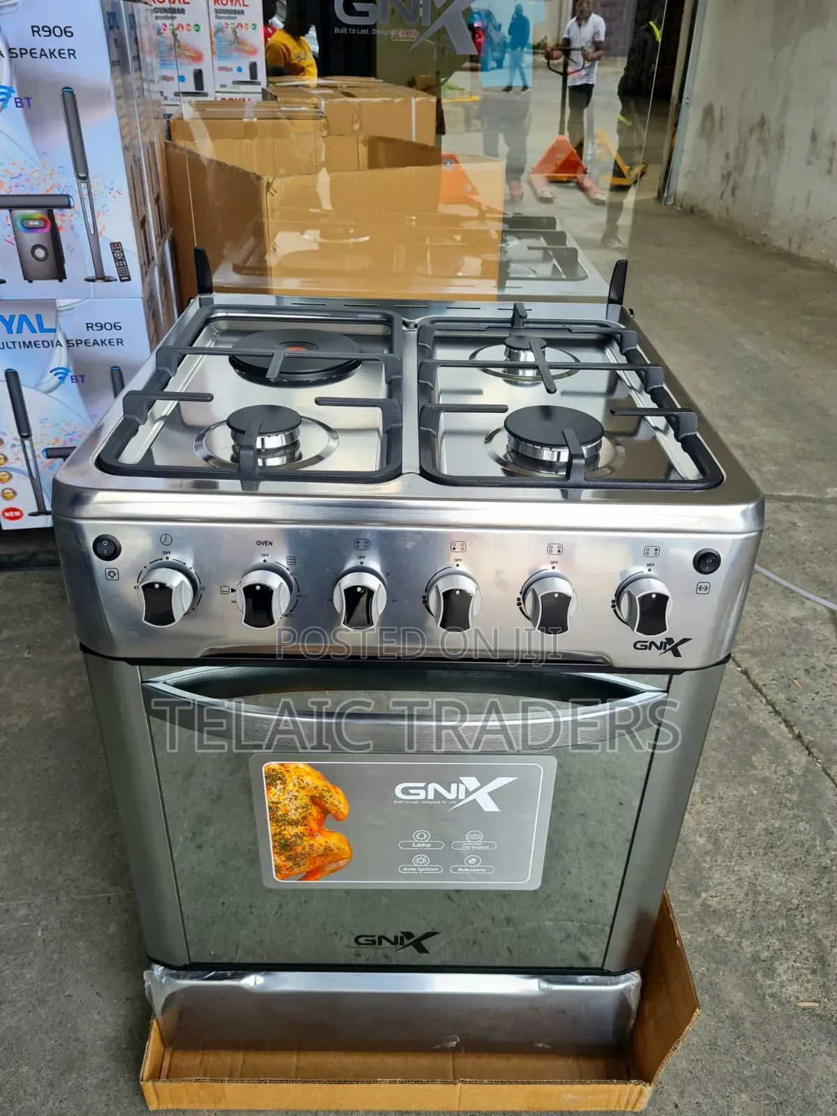 Gnix 3+1 (60x60)standing Cooker With Electric Oven