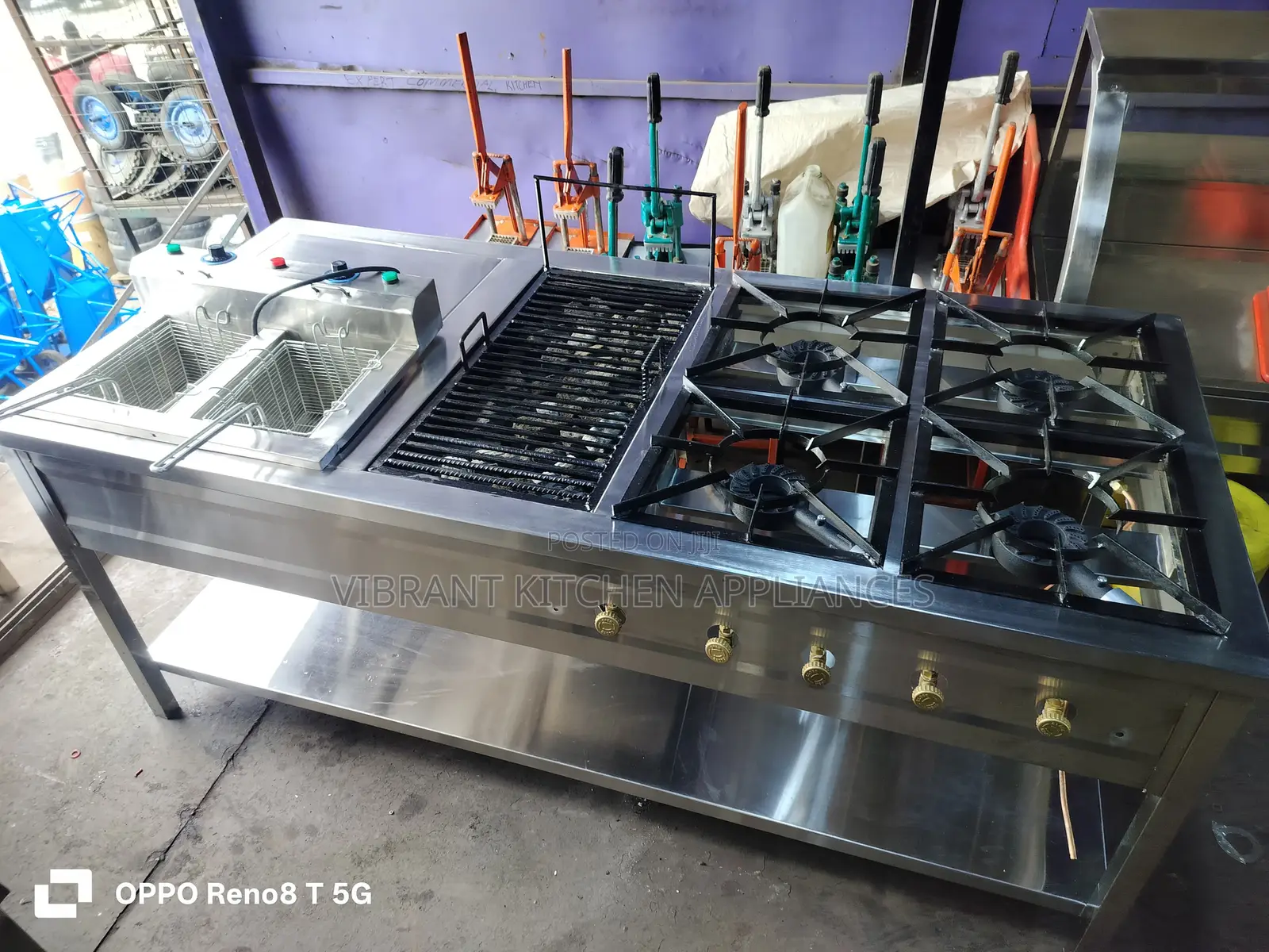 Cooking Unit – 4 Burner, Grill Double Electric Fryer