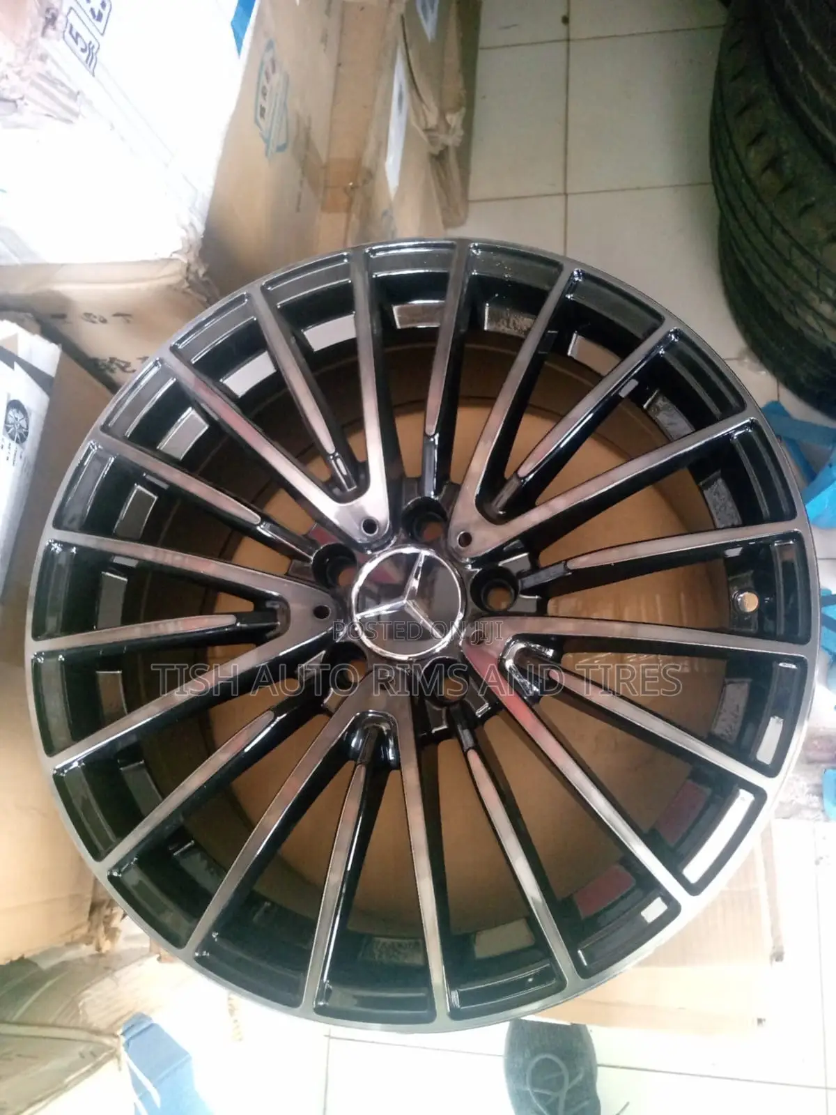 Multi Spokes Bkack 17 Inch Mercedes Benz Rims Set
