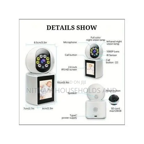 Smart Wifi 4.3 Inch Baby Camera/ Monitor With Night Light