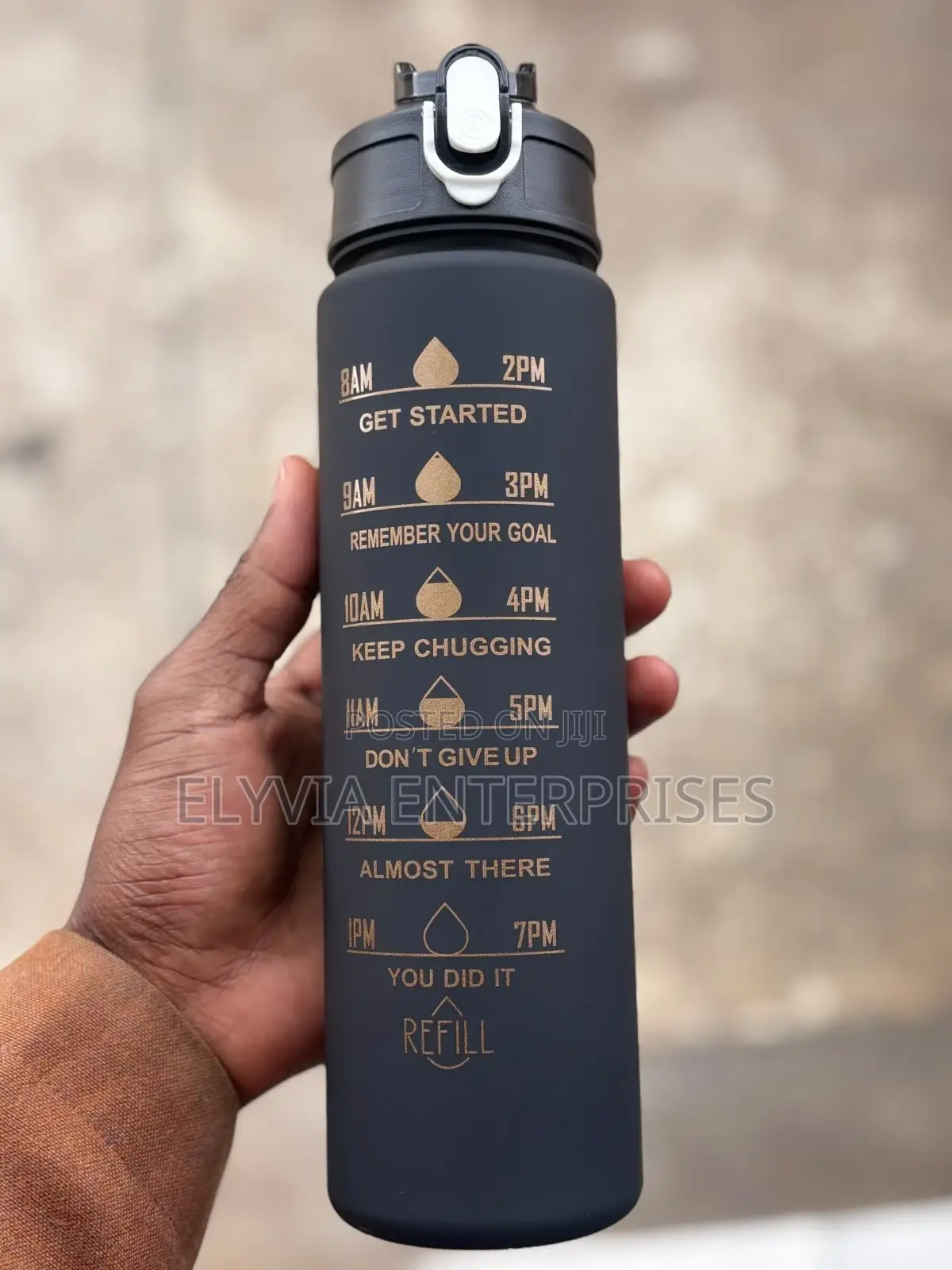 3 in 1 Black Water Bottle