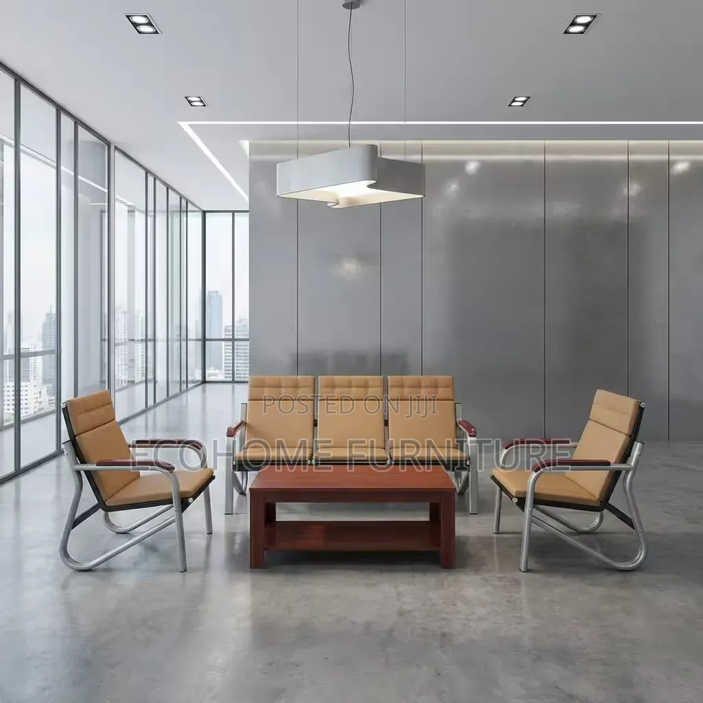 Reception Sofa Set 3 Seater With Matching Visitor Chairs
