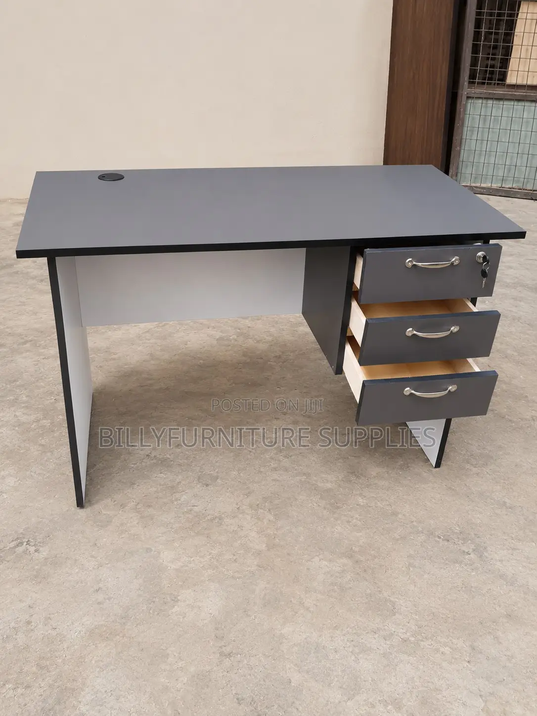 Modern Office Desk Nairobi | 3-Drawer Lockable Work Desk