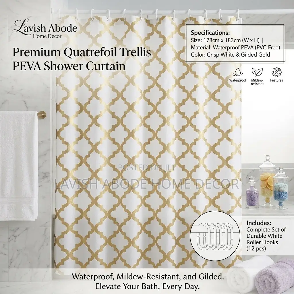 PEVA Waterproof Shower Curtain – Bathroom Curtain