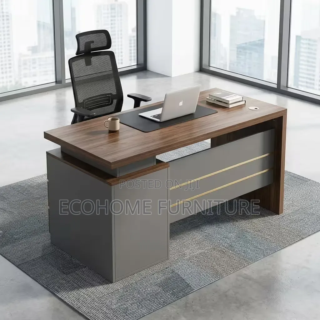 Executive Desk | Modern Office Desk With 3 Drawer Pedestal