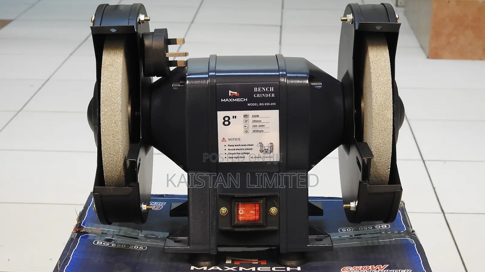 Maxmech 8 Inch Bench Grinder 650W 2850 RPM. Electric Bench Grinder 8"