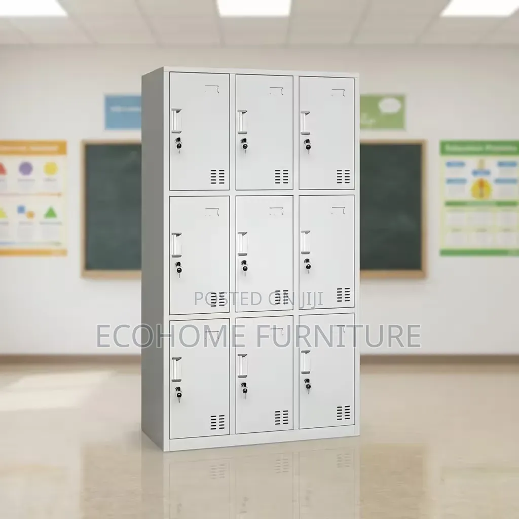 Office Locker | 9 Door Steel Staff Storage Cabinet