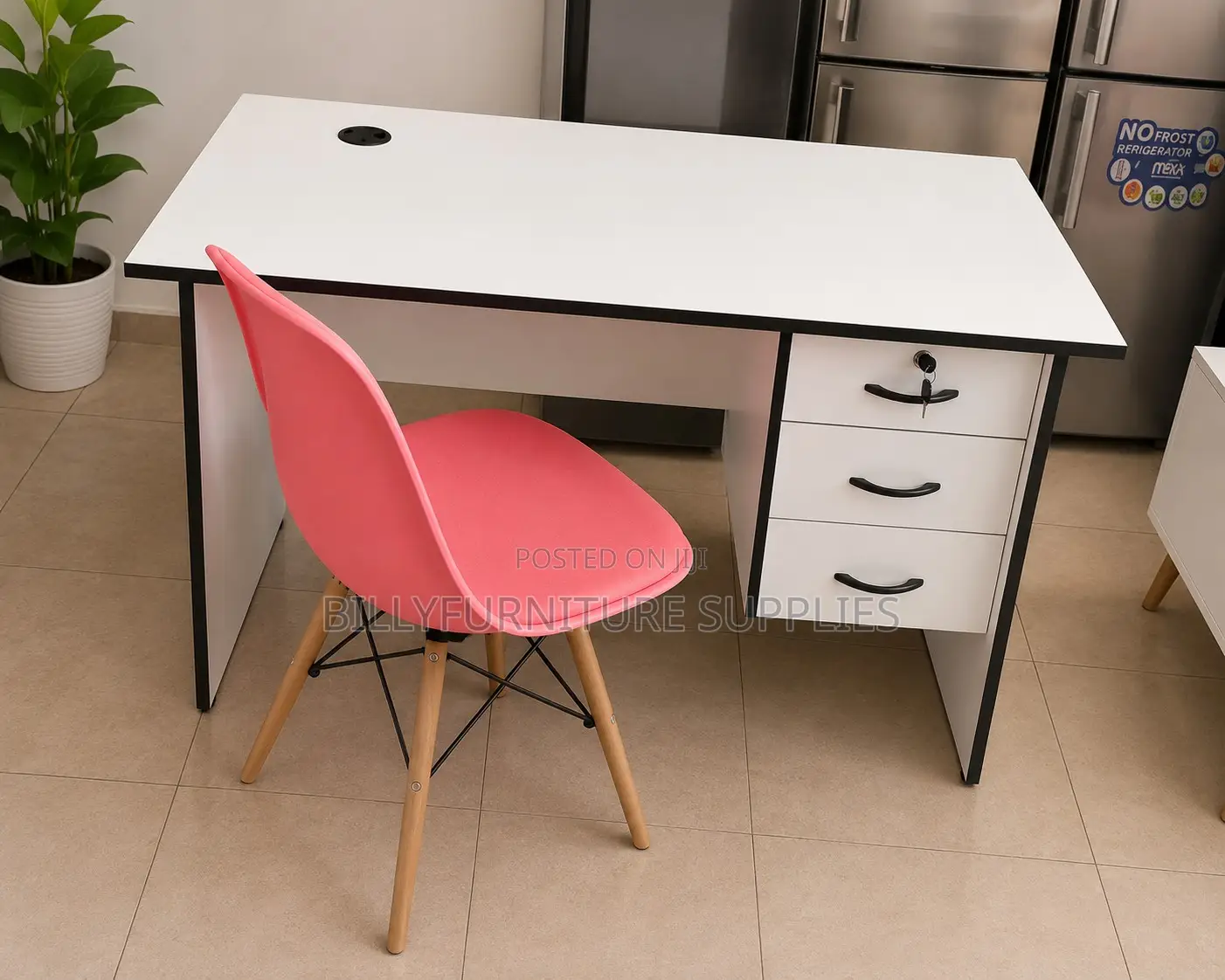 Modern 3-Drawer Office Desk Nairobi | Compact Lockable Workstation