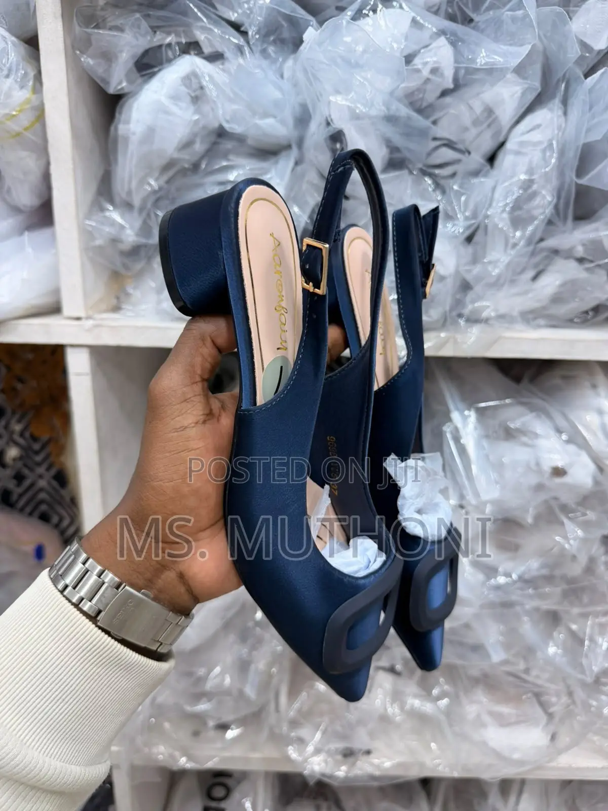 Quality Comfy Slingback Block Heels Size 37-42