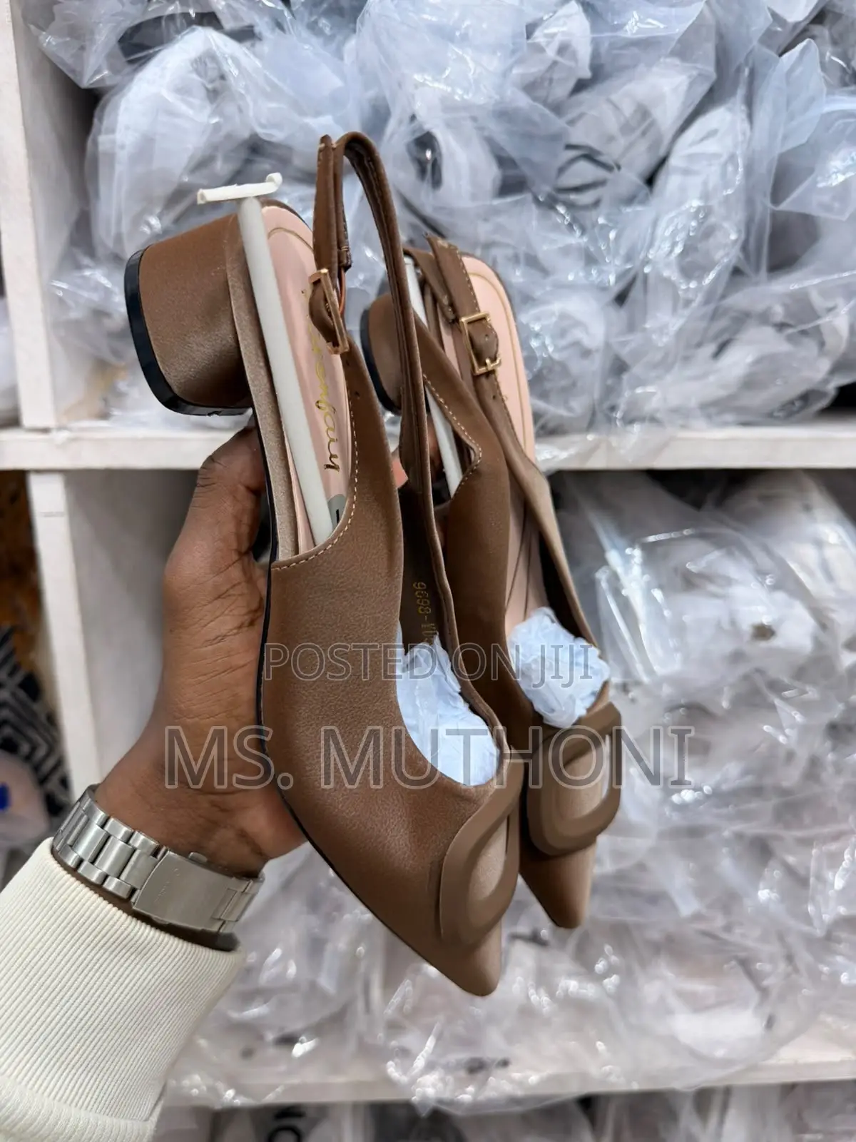Quality Comfy Slingback Block Heels Size 37-42